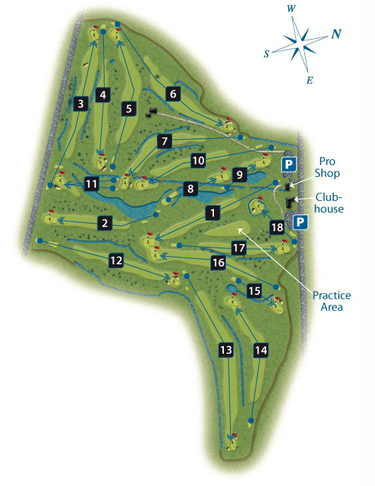 Rhos-on-Sea Golf Club course map