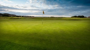 Hole 1 at Rhos-on-Sea Golf Club North Wales