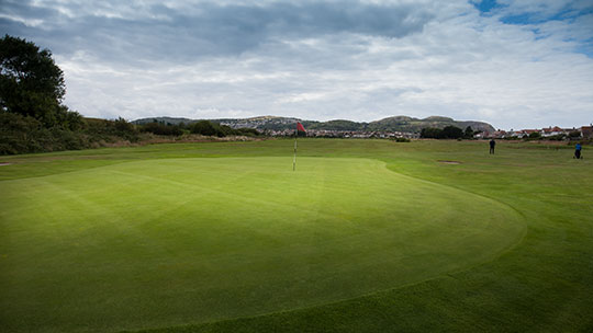 Hole 13 at Rhos-on-Sea Golf Club