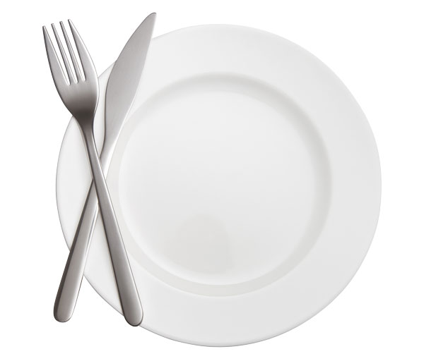 Plate and cutlery